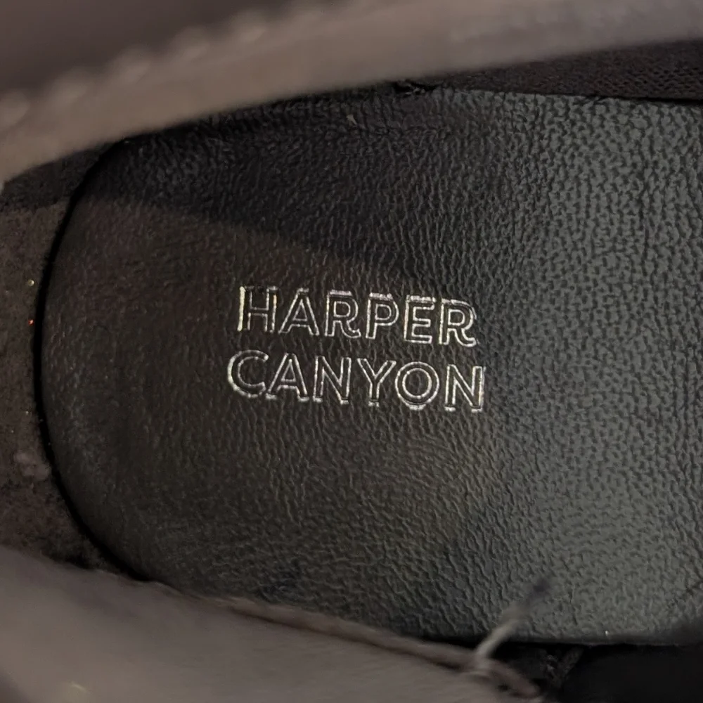 3/$15 - Harper Canyon Brown Suede Ankle Boots with Glitter Size 9